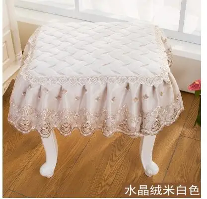 Классический Кружевной квадратный Чехол для стула цветочный чехол пианино