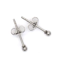 brief small round balls 2mm to 8mm stud earrings 316l stainless steel earring ip plating no fade allergy free