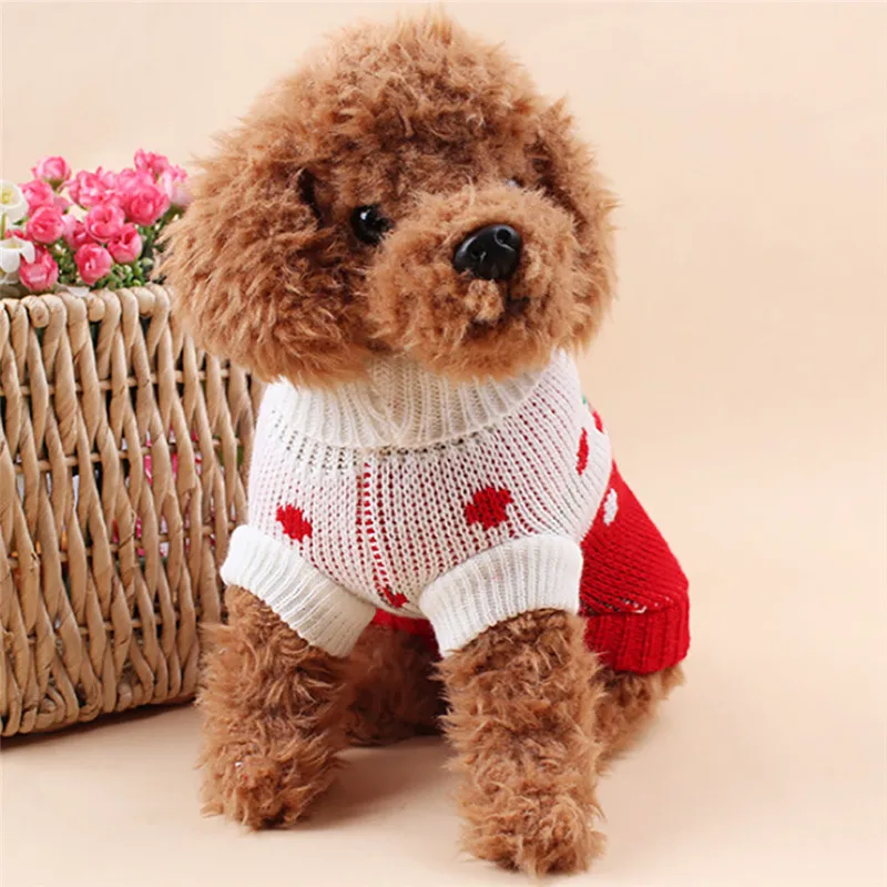 XS/S/M/L/XL/XXL зимний теплый мягкий свитер для маленьких собак, щенков, удобная одежда для домашних животных, свитер, трикотаж, акрил