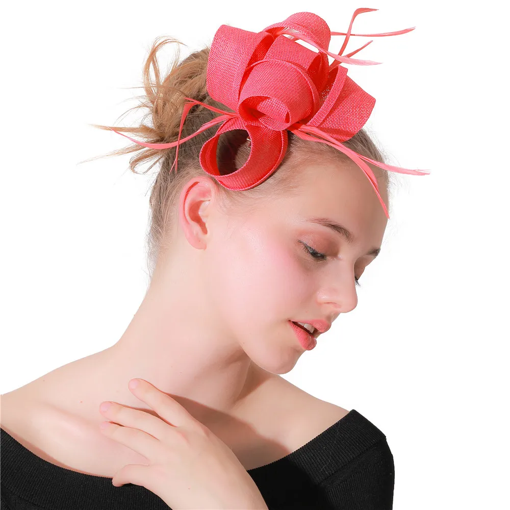 Женские головные уборы модные свадебные имитация синамая Коктейльные шляпы в