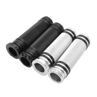 1pair 1 25mm silver aluminum motorcycle handlebar grips hand grips universal for harley sportster touring dyna softail