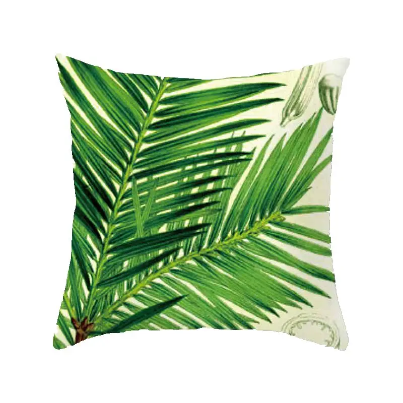 Тропическое дерево зеленая наволочка из полиэстера и хлопка для декоративных