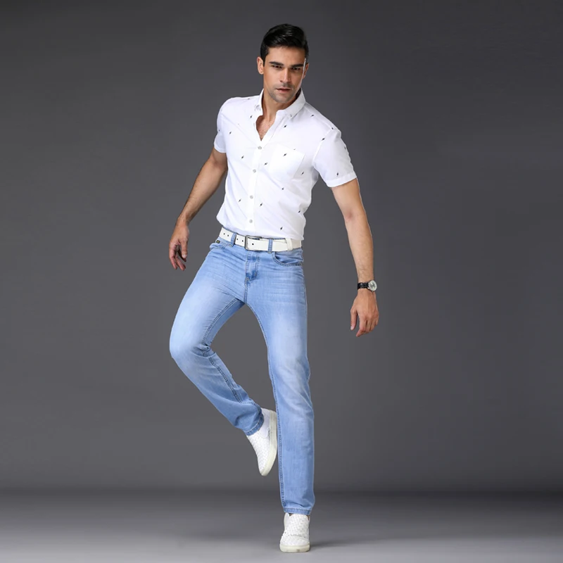 Мужские узкие джинсы SULEE Классические тонкие светильник для весны и осени| |