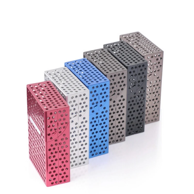 Модный чехол для сигарет 20 палочек, металлический чехол для сигарет, коробка для сигарет