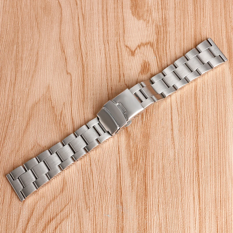 Ремешок для наручных часов 20 мм/22 мм Серебряный Нержавеющая сталь сплошное