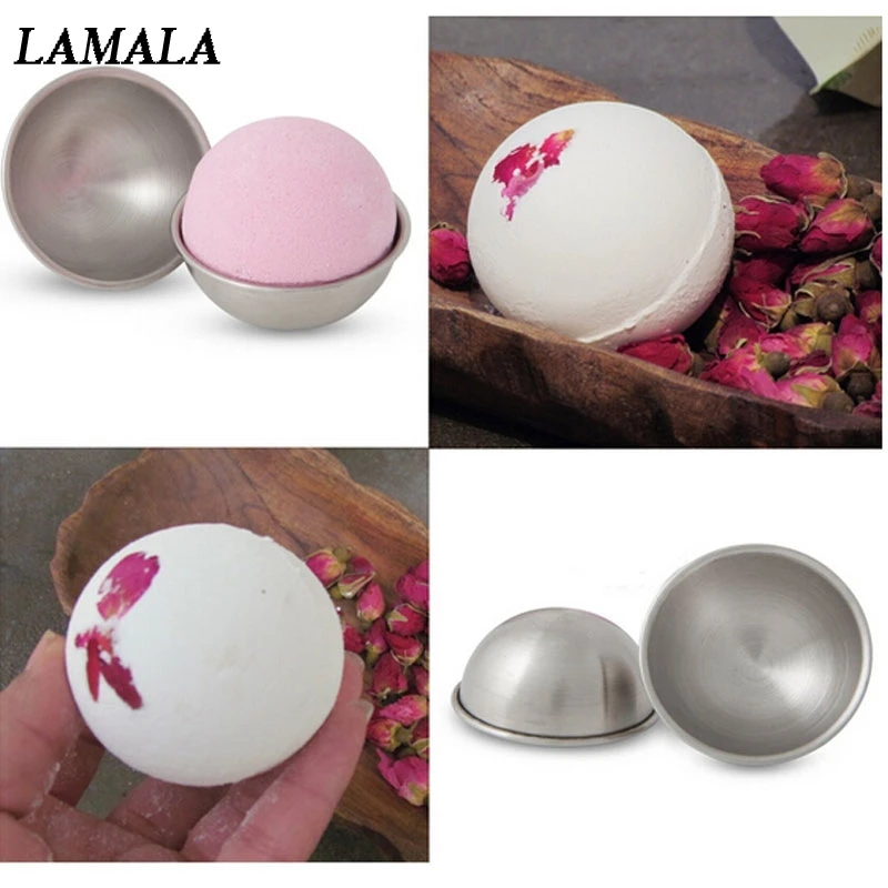 2Pcs/pack Bath Bomb Cake Mold 3D Aluminum Alloy Ball Sphere Baking Pastry Tool Mould Chocolate | Дом и сад