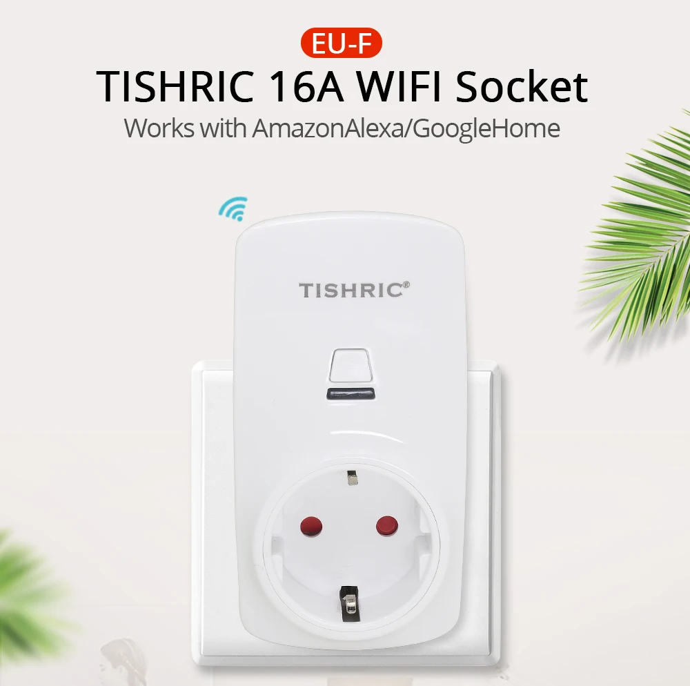 TISHRIC T30 Смарт Wi-Fi Разъем EU/AU/FR/UK/US Евро адаптер 16A 220 В пульт дистанционного управления с Google Home Alexa IFTTT умная/wifi розетка