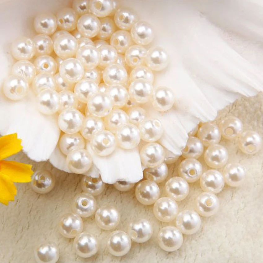 Бусины из АБС пластика с имитацией под жемчуг 6 мм 150 шт.|necklace factory|necklace jewelry treejewelry