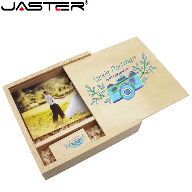 JASTER деревянный фотоальбом Большой овальный usb + коробка флэш-накопитель U диск