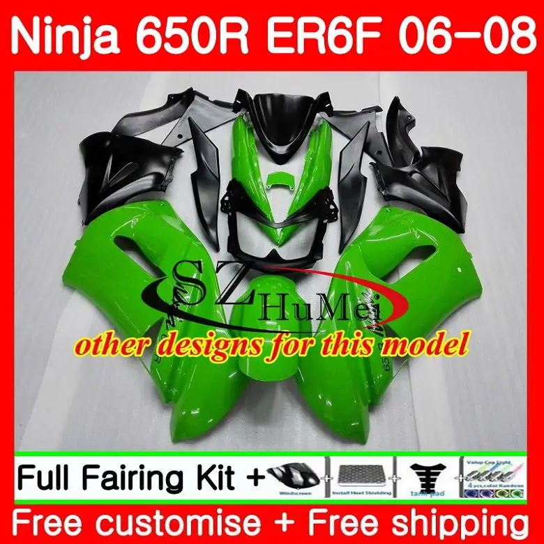 Корпус для KAWASAKI NINJA TOP red flames 650R ER6 F 650 ER-6F 06-08 4SH6 Ninja650R ER6F 06 07 08 ER 6F 2006 2007 2008 комплект