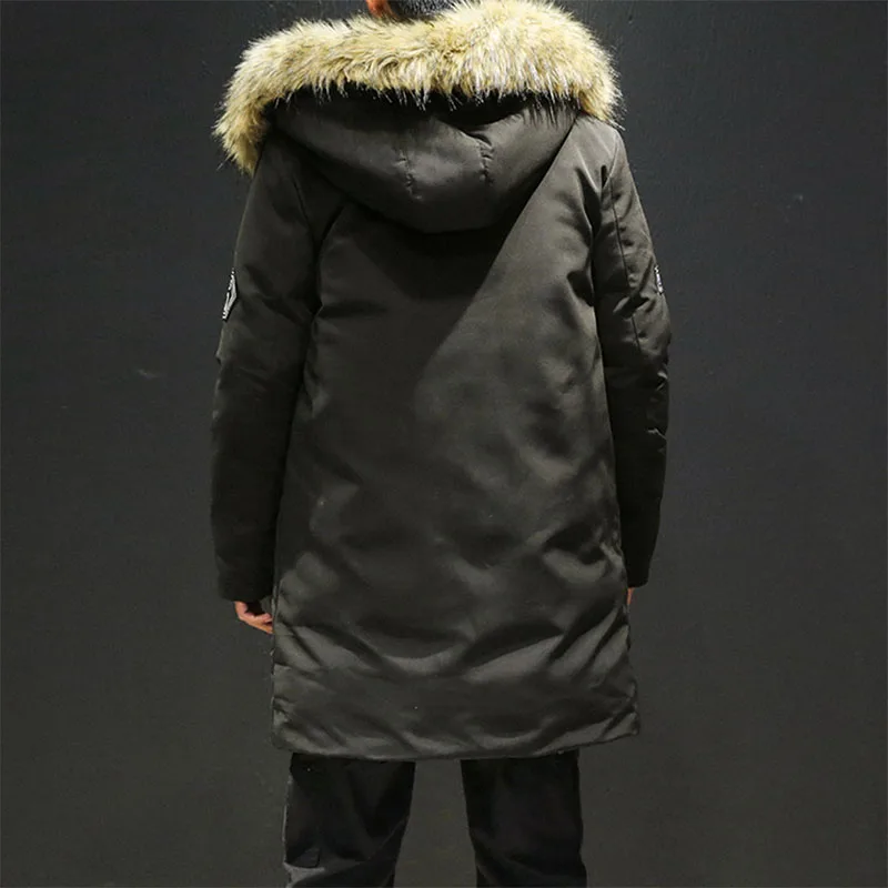 Зимняя куртка-бомбер мужская одежда теплое длинное пальто ветровка верхняя с