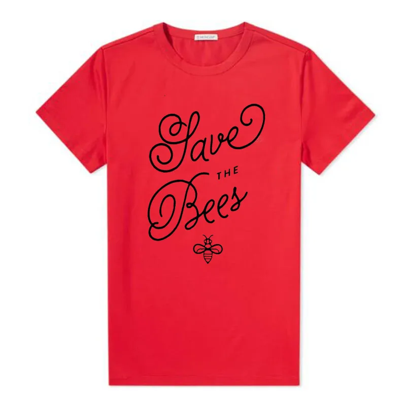 Save The Bees T-Shirt Women Environmental Shirt Simple Life Mom Top Funny Crewneck Casual Outift Shirts Drop Ship |