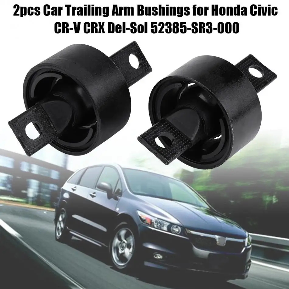 Новинка, 2 шт., автомобильные втулки со шлейфом для Honda Civic CR-V CRX Del-Sol 52385-SR3-000 для Acura, железные черные автомобильные аксессуары