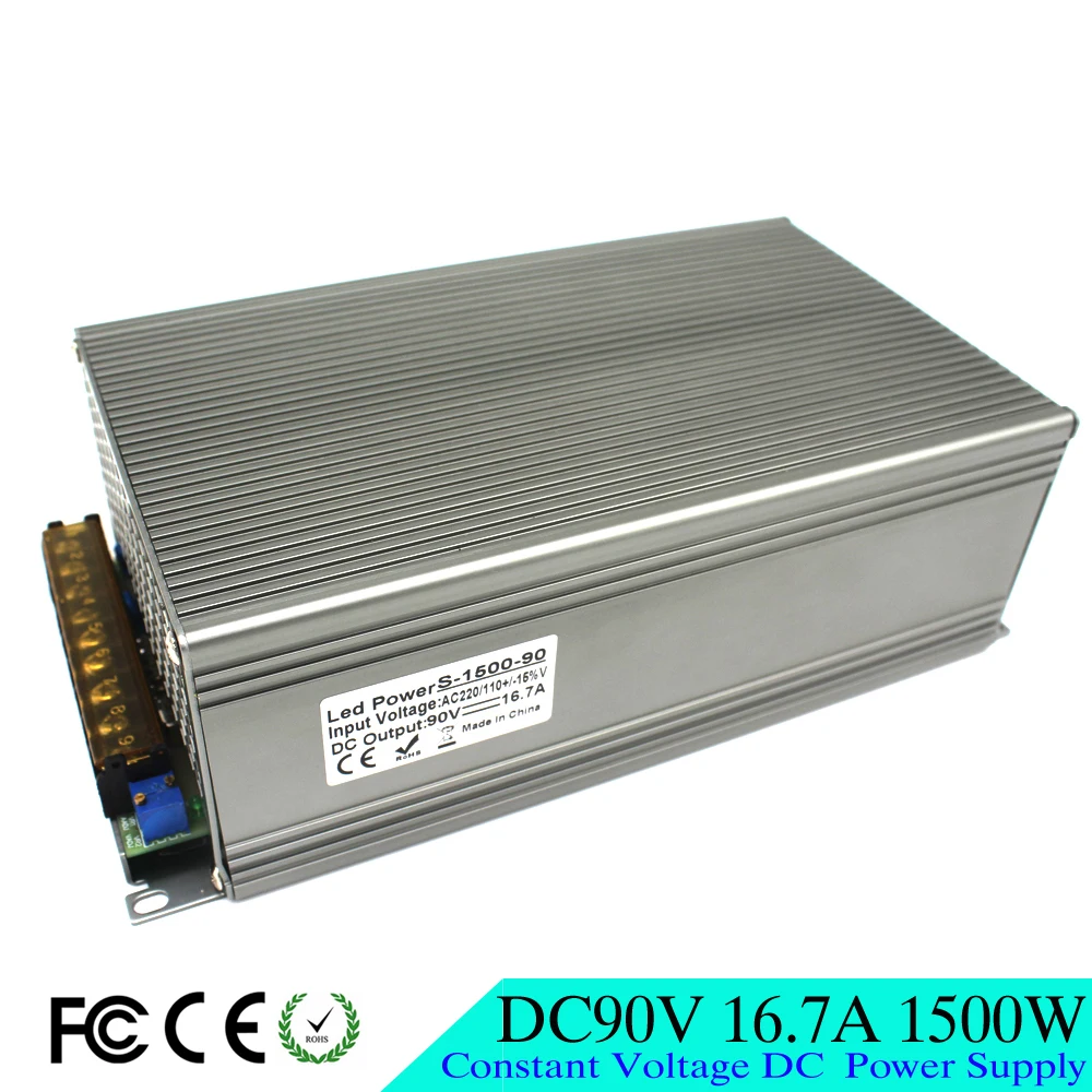 Импульсный источник питания DC90V 90V 16.7A 1500W трансформатор драйвера 110V 220V AC DC SMPS для