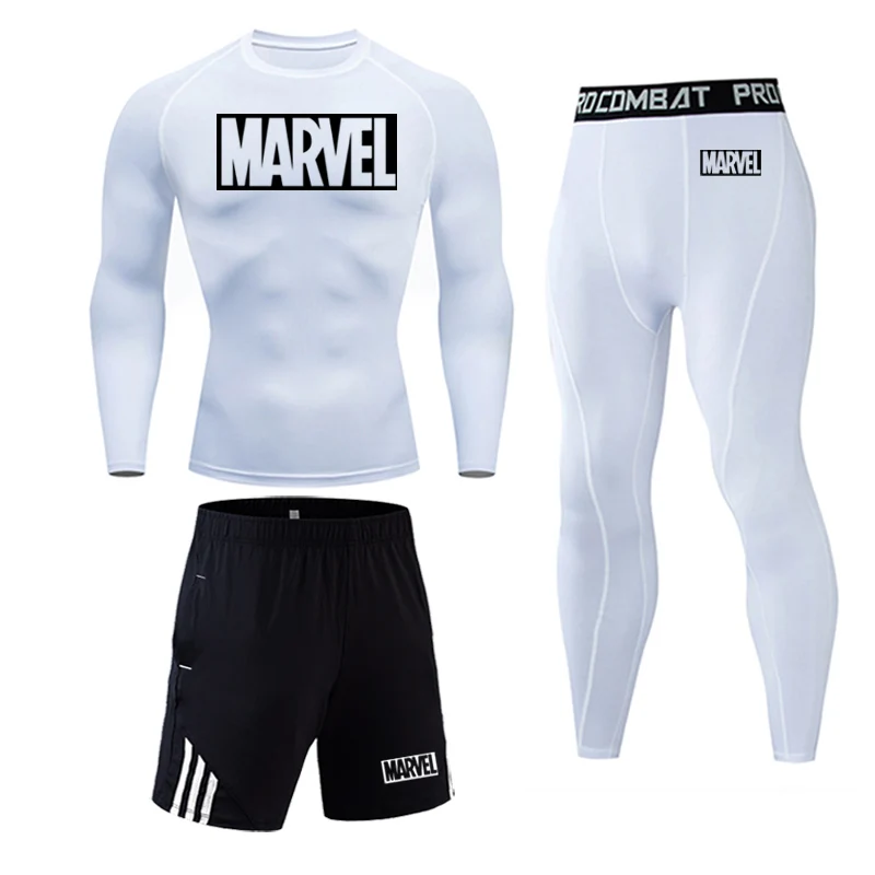 4XL компрессионные для ММА ны спортивный костюм для мужчин s спортивный костюм для бега Rashgard комплект для бега Мужская спортивная одежда мужские Фитнес Тренировочные утягивающие