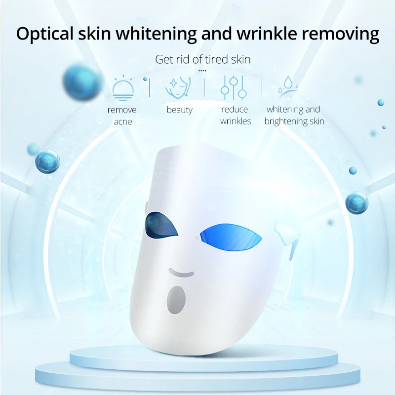 3 цвета терапия светодиодным светом маска лечение акне уход за кожей лица