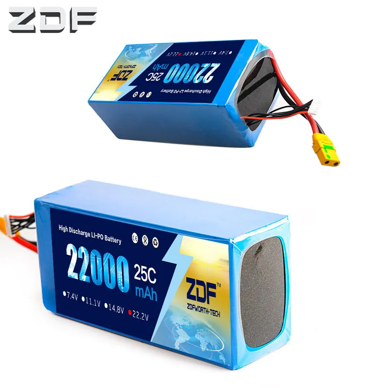 2 шт. ZDF Power 22 в 22000 мАч 6s 25C специальная литий полимерная батарея для модели