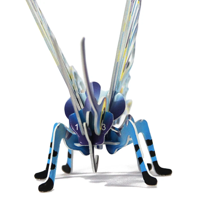 3D бумажные Пазлы сделай сам для детей распознавание насекомых красочные бабочки