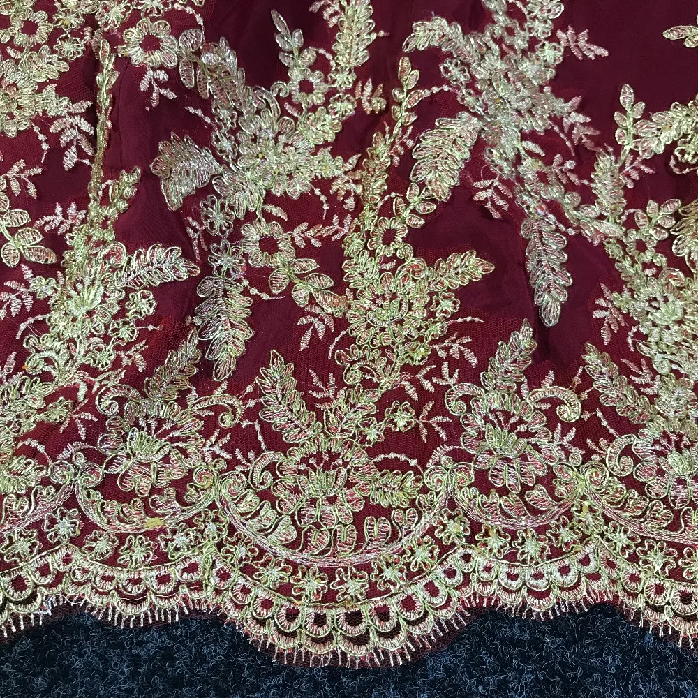 Мусульманские свадебные платья с длинным рукавом бордовые красные золотые