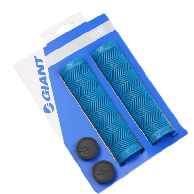 blue Новинка, оригинальная гигантская велосипедная рукоятка MTB для XTC серии, резиновая не липкая, для велосипеда, сверхлегкая, нескользящая ручка, рукоятка, запчасти - Цвет: blue
