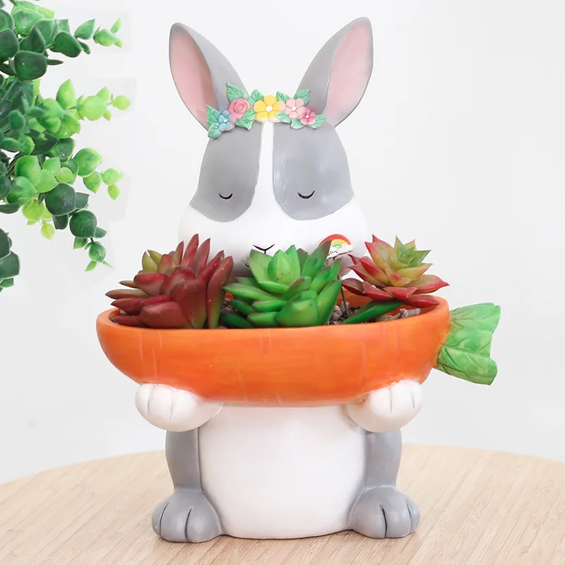 1 шт. с изображениями героев мультфильмов (кролик) суккулентная Плантатор горшок