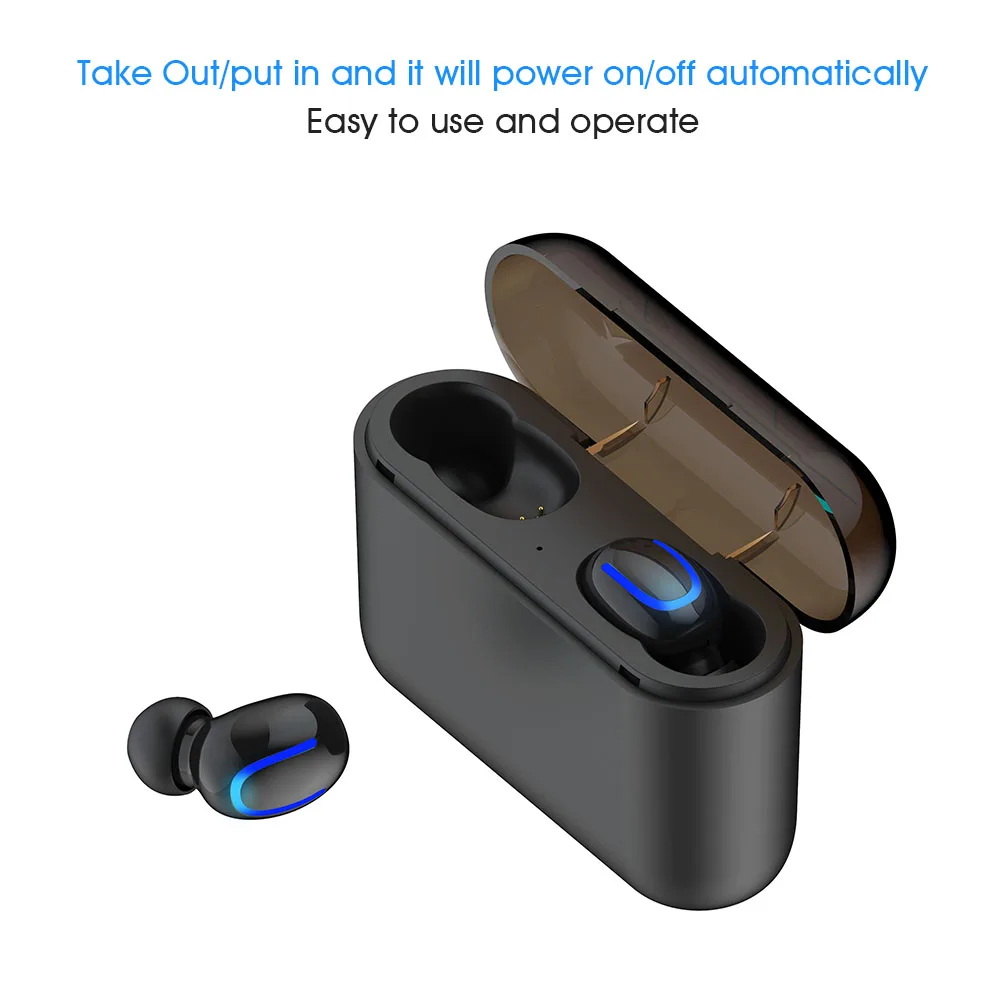 Слог HBQ Q32 наушники вкладыши TWS с Беспроводной V5.0 Bluetooth спортивные гарнитуры слог в