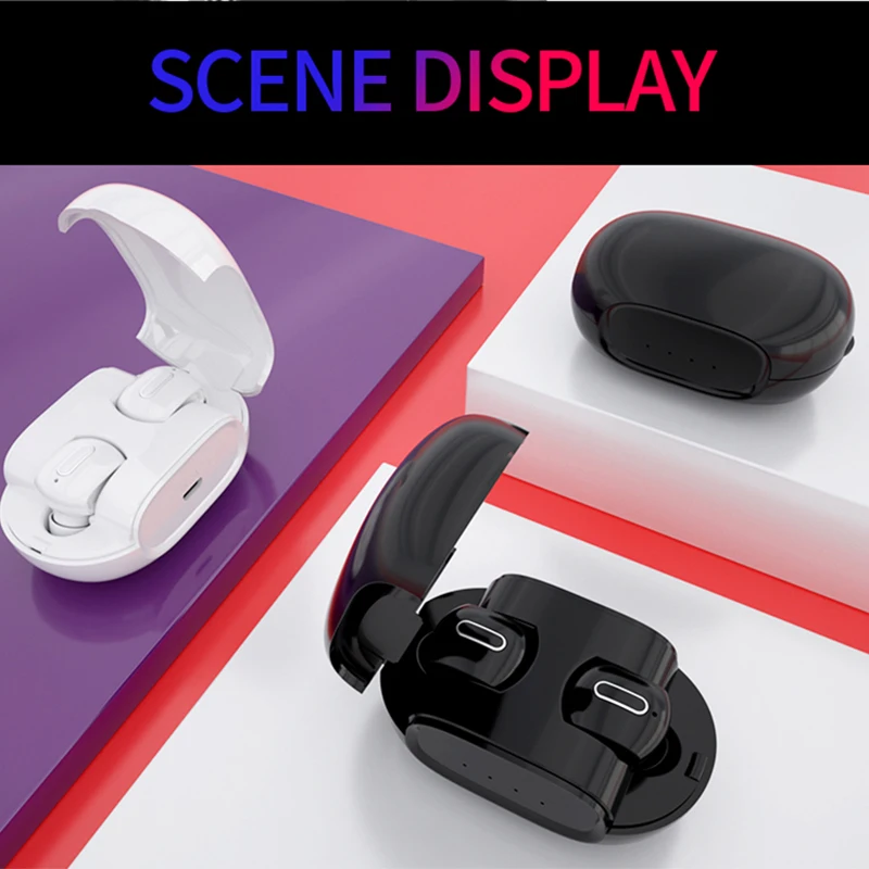 В ухо наушники Беспроводная гарнитура TWS bluetooth 5 0 водонепроницаемый с микрофоном