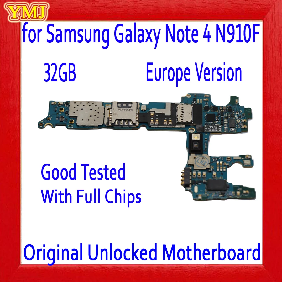 С системой Android для материнской платы Samsung Galaxy Note 4 N910F 32 ГБ Оригинальный