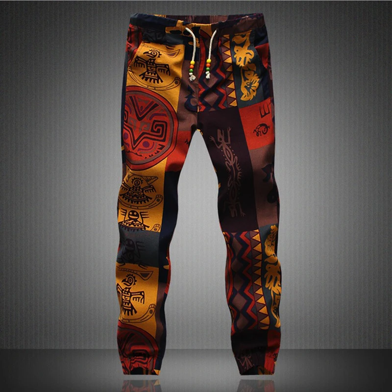 Мужские повседневные льняные Хлопковые Штаны для отдыха спортивные штаны бега с