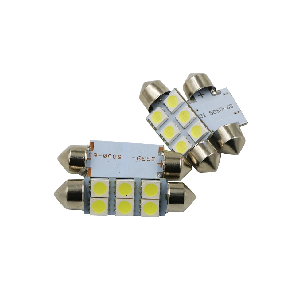 Y 50x белая гирлянда светодиодная купольная лампа 5050 SMD СВЕТОДИОДНЫЙ Led C5W