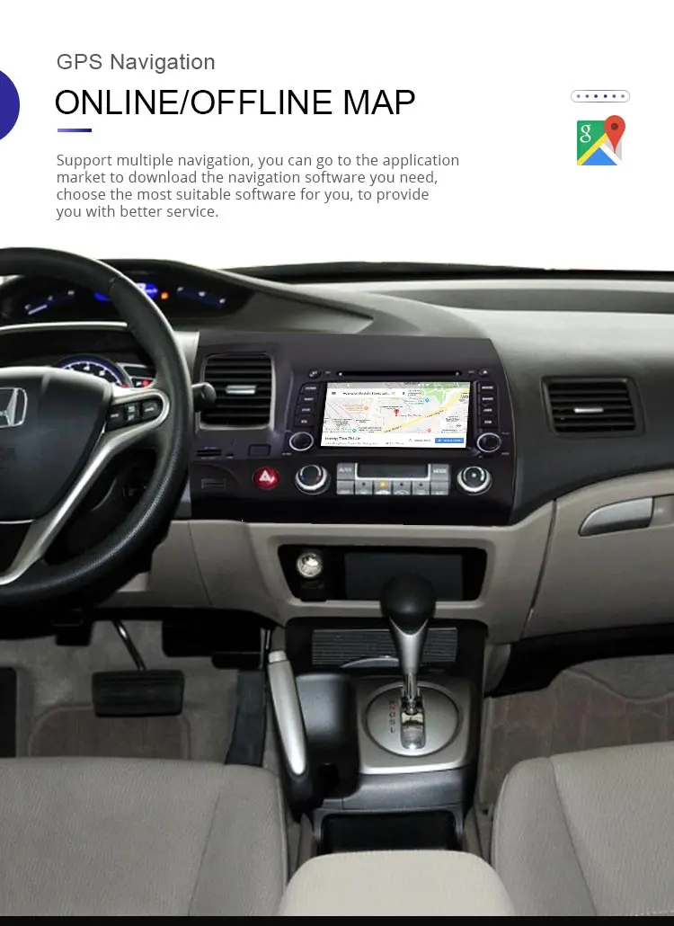 LJDA 2 Din Android 10,0 Автомагнитола для HONDA Civic 2007-2011 wifi Автомобильный мультимедийный плеер стерео gps Навигация DVD ips Авто Аудио