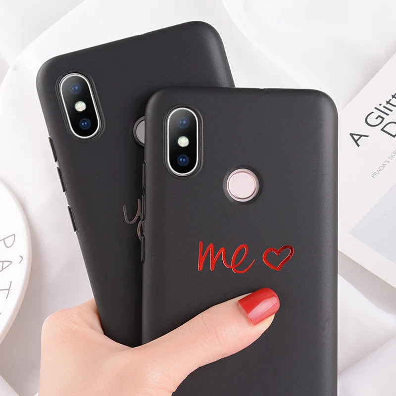 Moskado Case For Redmi Note 5 Xiaomi Max 2 2S 5S 6X 8 8SE 4A 4X 6 5A Plus Cute Love Heart Couple Soft TPU Phone Fundas |