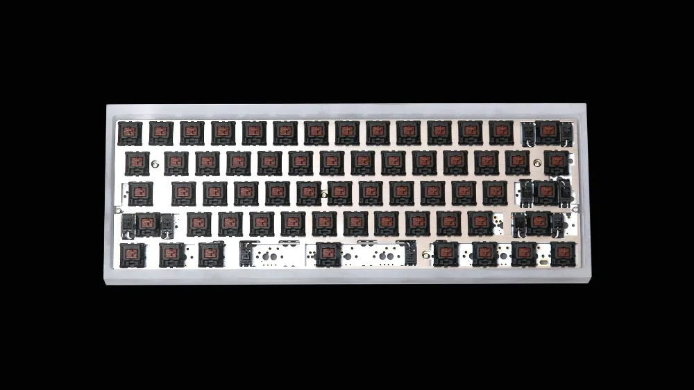 Полностью собранная клавиатура TOFU 60% с DZ60 PCB Gateron mx бесшумные переключатели с использованием вишневых стабилизаторов без колпачков