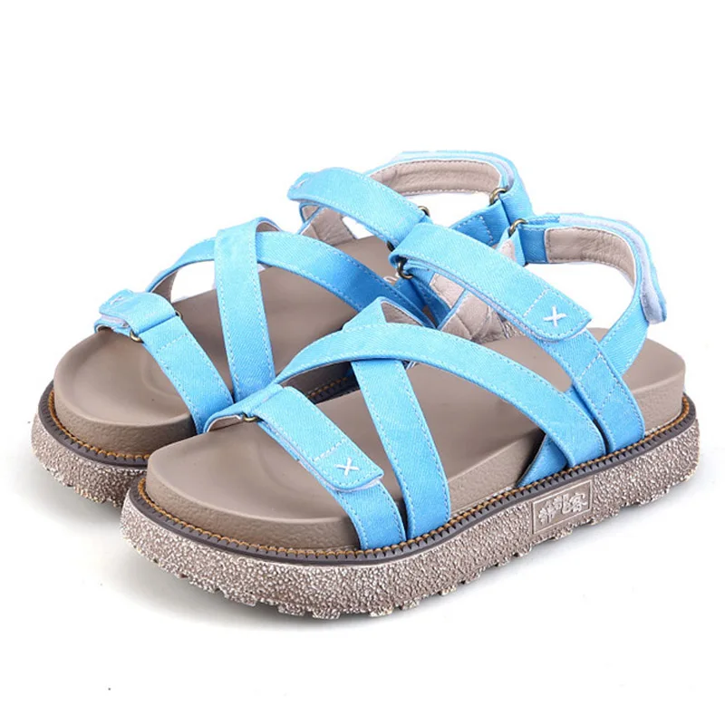 Повседневная парусиновая обувь на толстой резиновой платформе 2019 летние