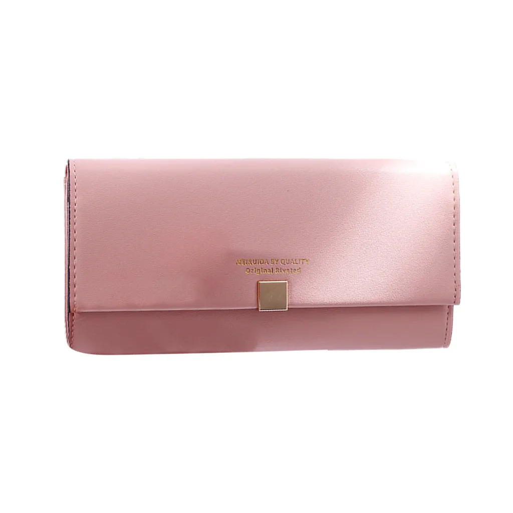 Pink Maison fabre Женская кожаная обувь женские кошельки милый розовый мягкий кожаный кошелек Для женщин изменения Длинный кошелек маленький кредитные карты держатель для карт - Цвет: Pink