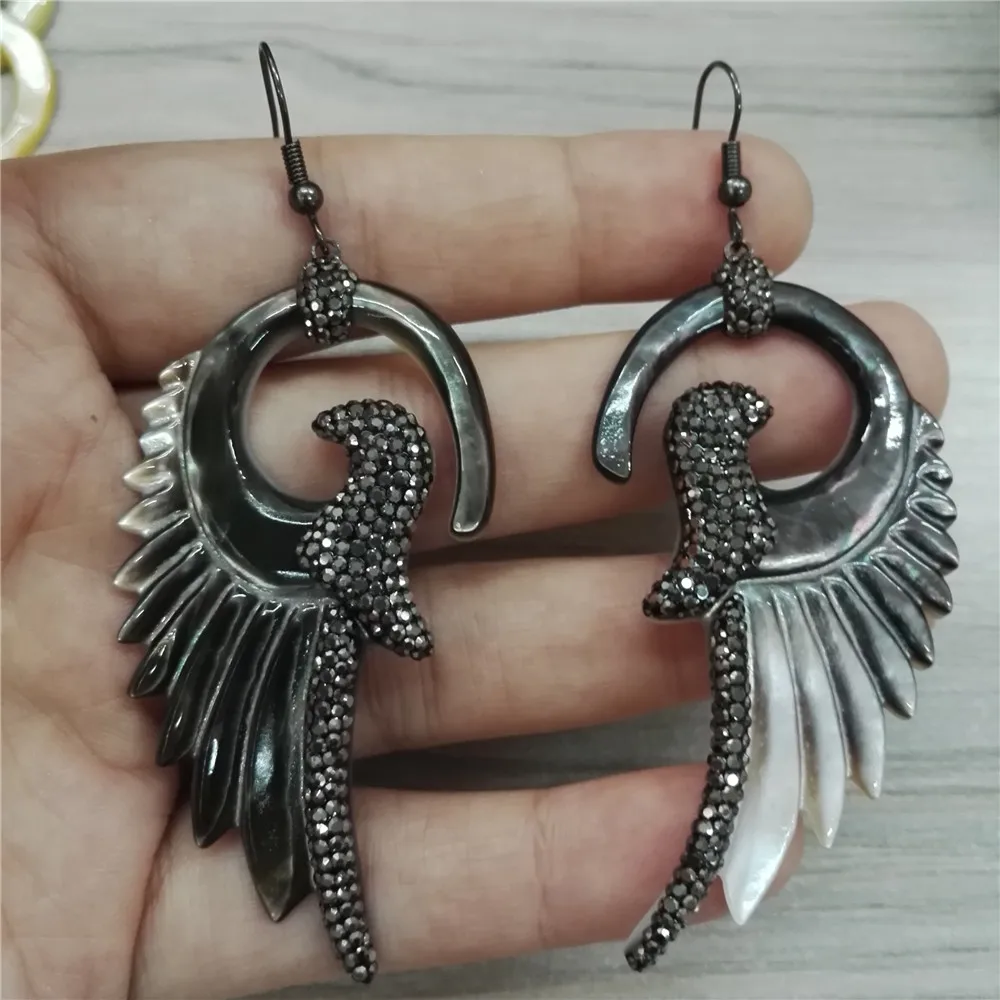 Женские серьги подвески в виде птиц черные белые желтые|dangling earrings for women|dangle