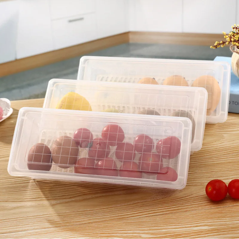 Newly Refrigerator Food Storage Box Fish Meat Fresh Keeping Transparent Fruit Vegetable Organizer Plastic Container Case VA88 | Дом и сад
