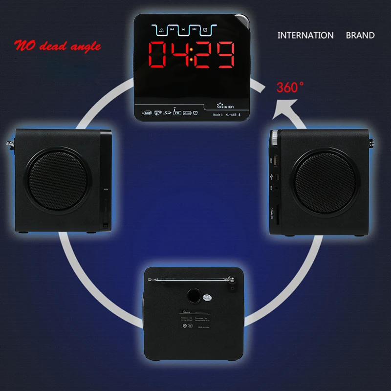 Dbigness lcd деревянный HIFI Портативный беспроводной Bluetooth динамик стерео USB TF FM сабвуфер Колонка будильник пульт дистанционного управления Altavoz