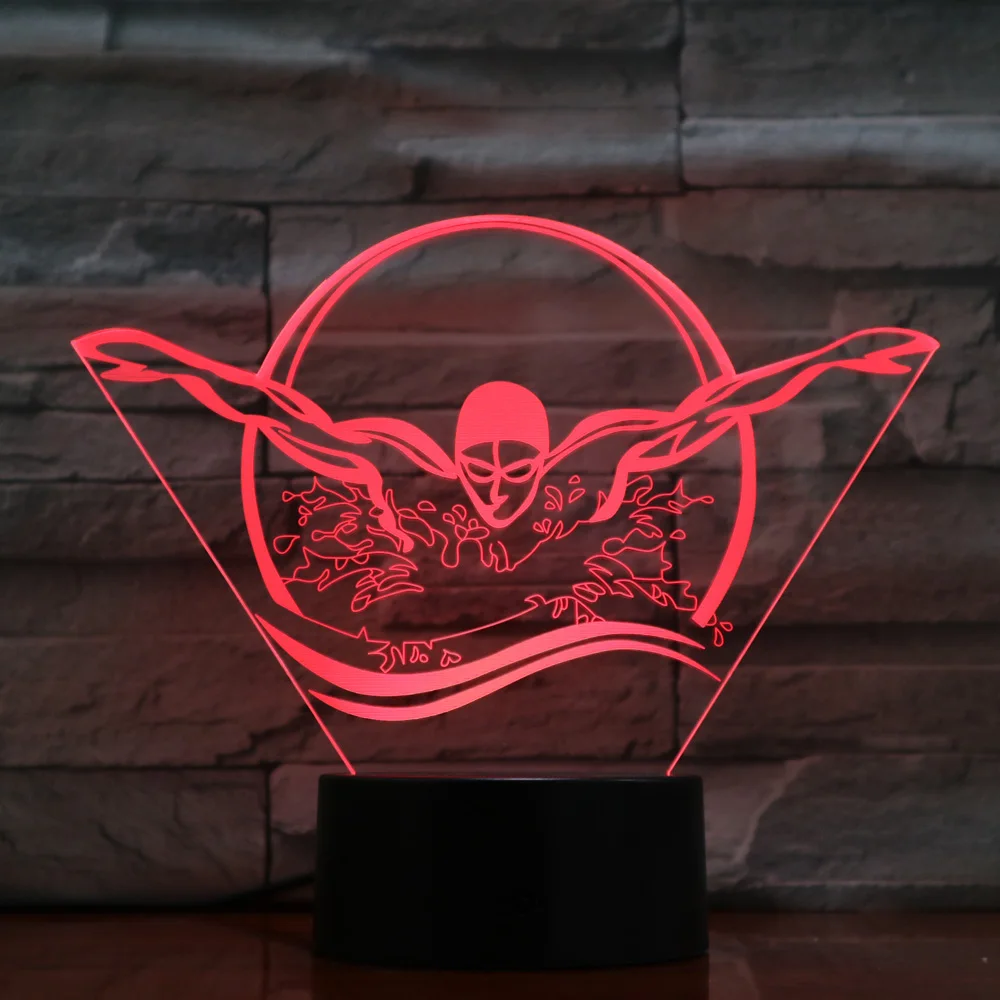 3d стерео светодиодные лампы USB ночник RGB прозрачные акриловые поделки