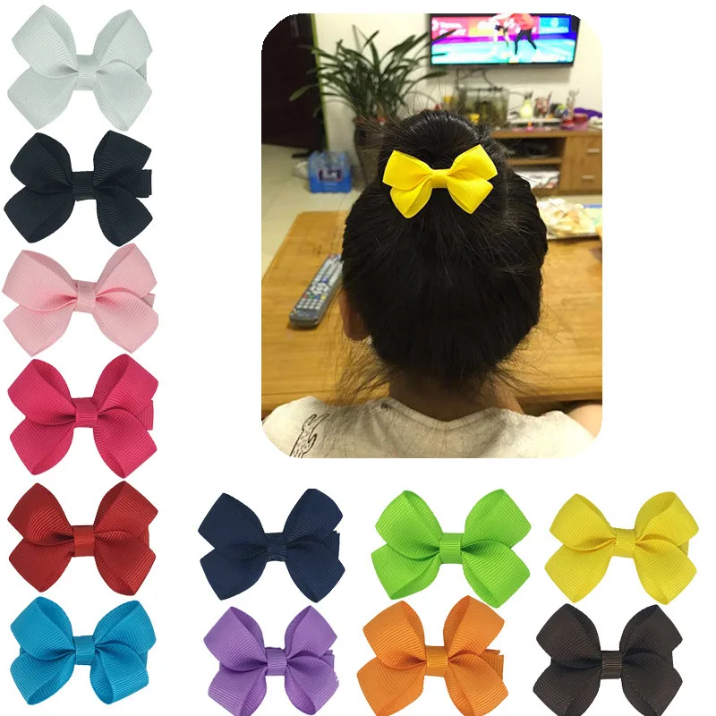 20 шт./лот полиэстер детские украшения для волос обруч девочки Soild все обернутые