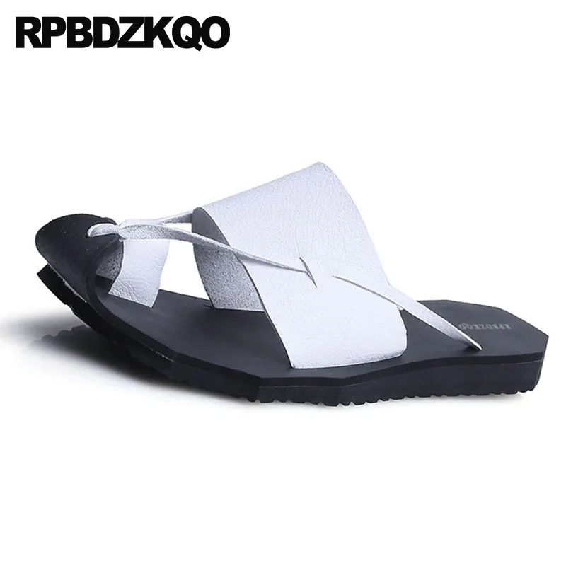 Шлепанцы мужские водонепроницаемые дышащие сандалии на плоской подошве с