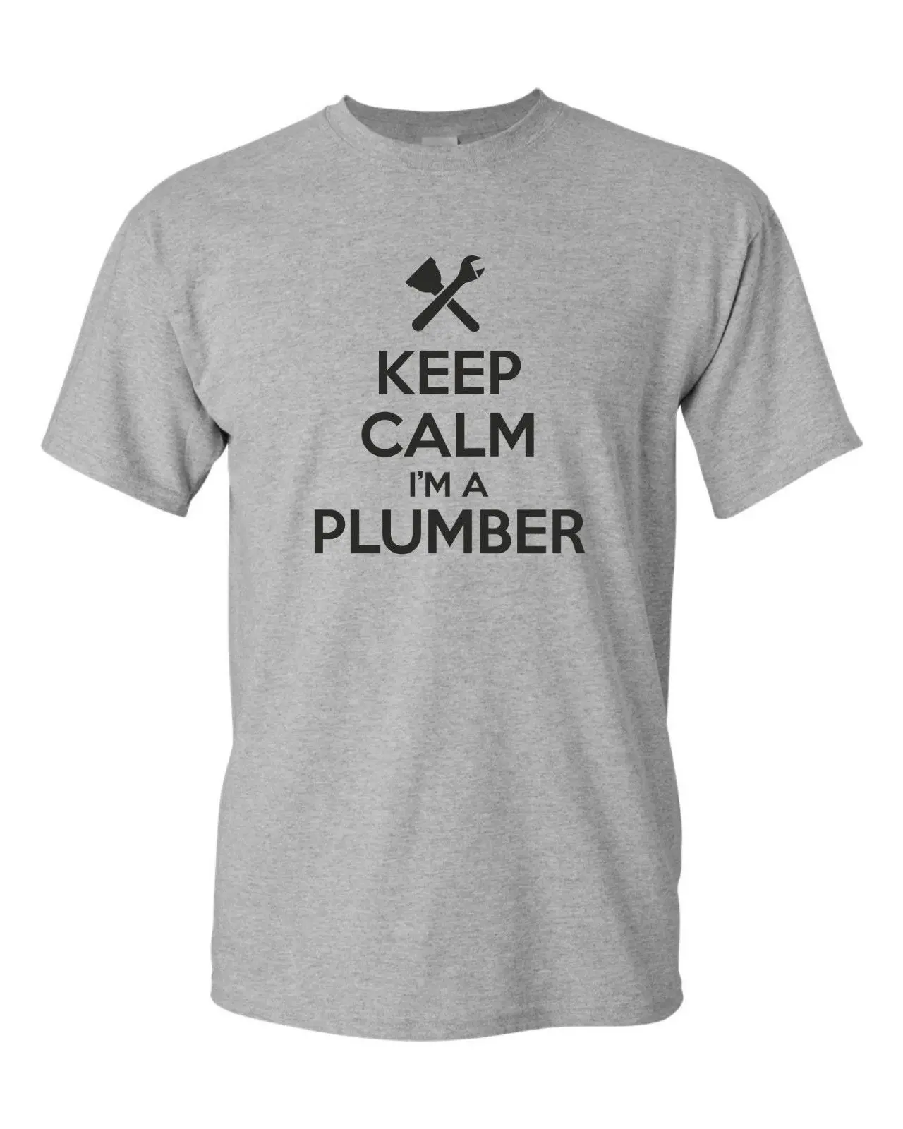 

Hot Casual Short Sleeve for Men Clothing Summer KEEP CALM I'M A PLUMBER Funny Mens T Shirt Work Wear Tradie Repair T-Shirt
