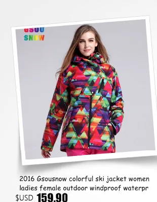 Gsou Snow-30 градусов Лыжная куртка женская уличная лыжная куртка водонепроницаемая 10K профессиональная Лыжная и сноубордическая Сноубордическая куртка