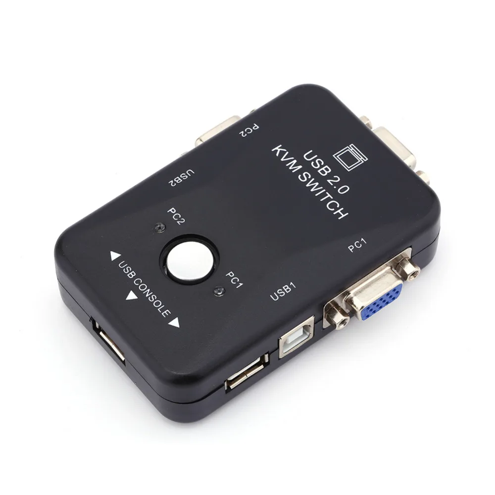 Colohas KVM переключатель 2 порта USB 2,0 VGA/SVGA разделитель 1920X1440 концентратор селектор адаптер для принтера клавиатура мышь монитор