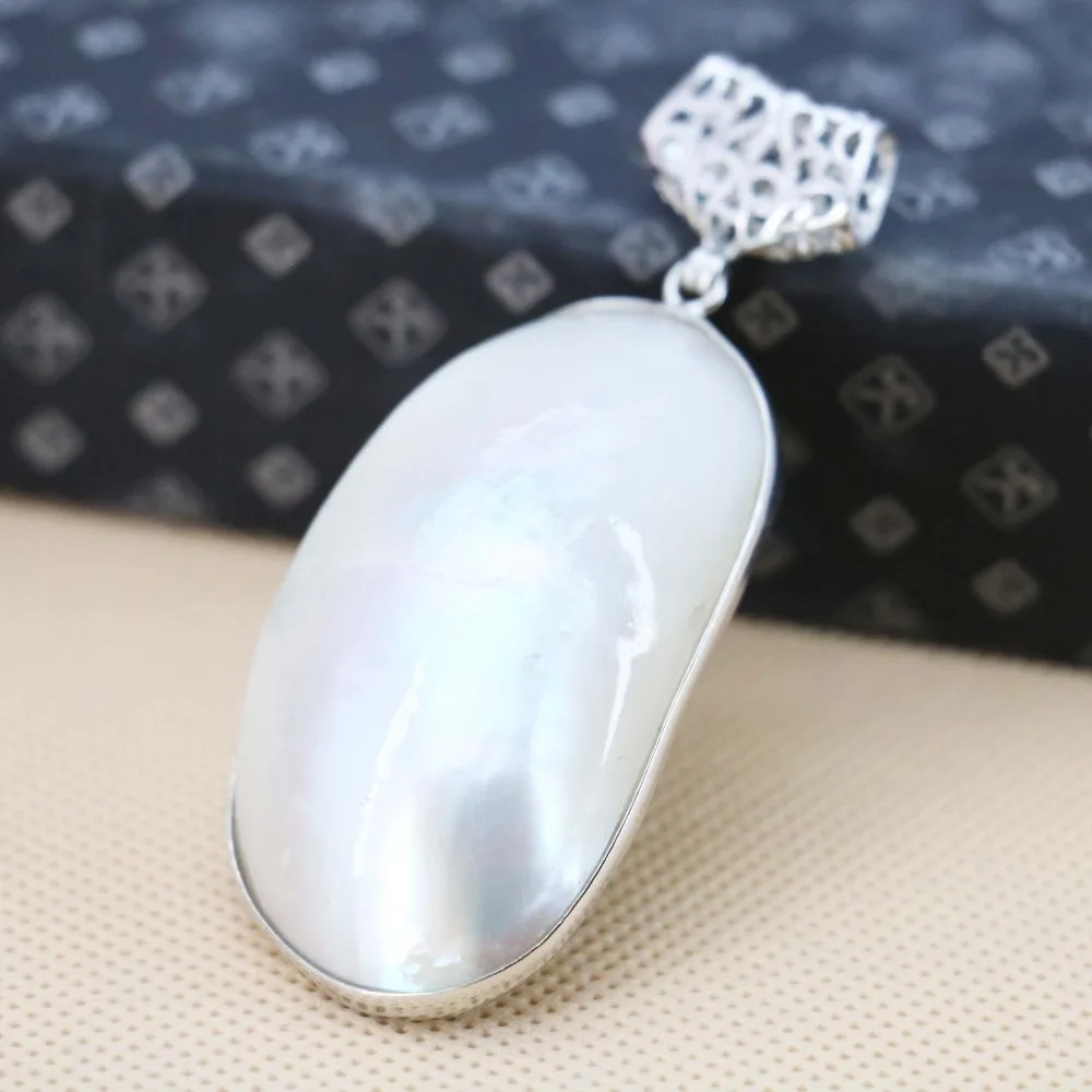 Короткие подвески для раковины абалона 28*50 мм из натурального пресноводного