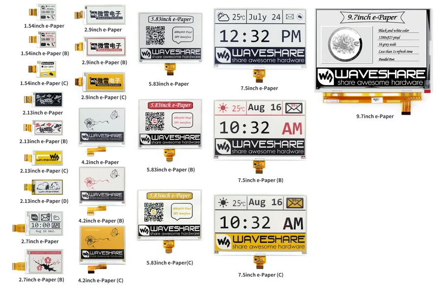 Waveshare 212x104 2,13 дюймов E-Ink raw дисплей Панель красный черный белый три цвета e-бумага SPI интерфейс для Raspberry Pi/Arduino