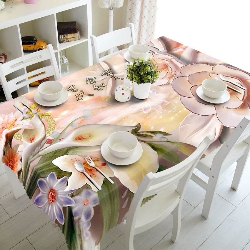 3d Розовая труба с цветочным узором европейская плотная полиэфирная хлопковая