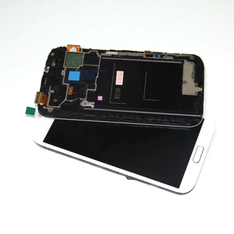 ЖК-дисплей для Samsung Galaxy Note 2 Note2 N7100 N7105 ЖК-сенсорный дигитайзер экран сборка рамка