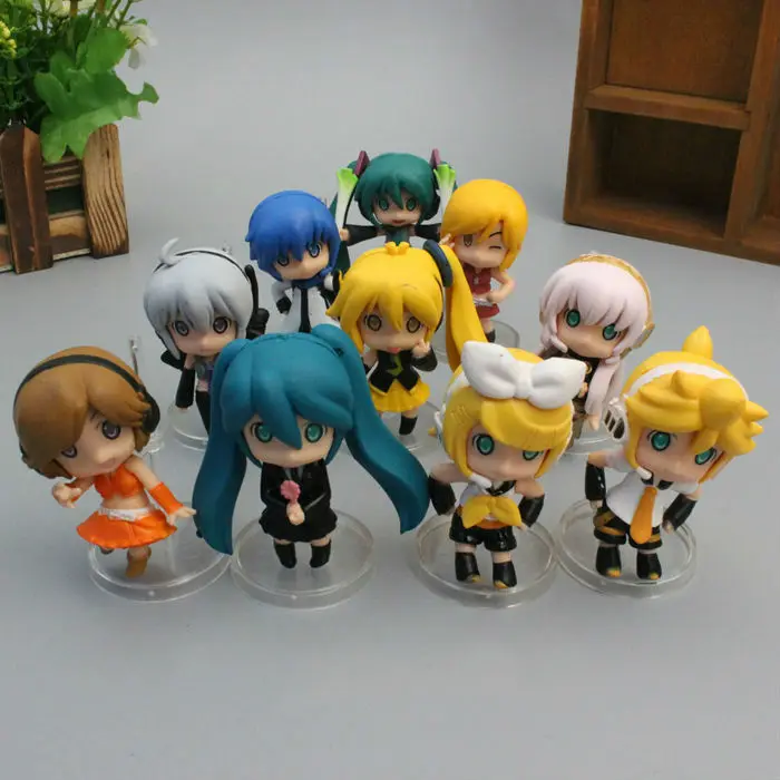 10 шт./компл. Nendoroid Petit Vocaloid фигурка хорошая улыбка Хацунэ Мику Фигурки игрушки для