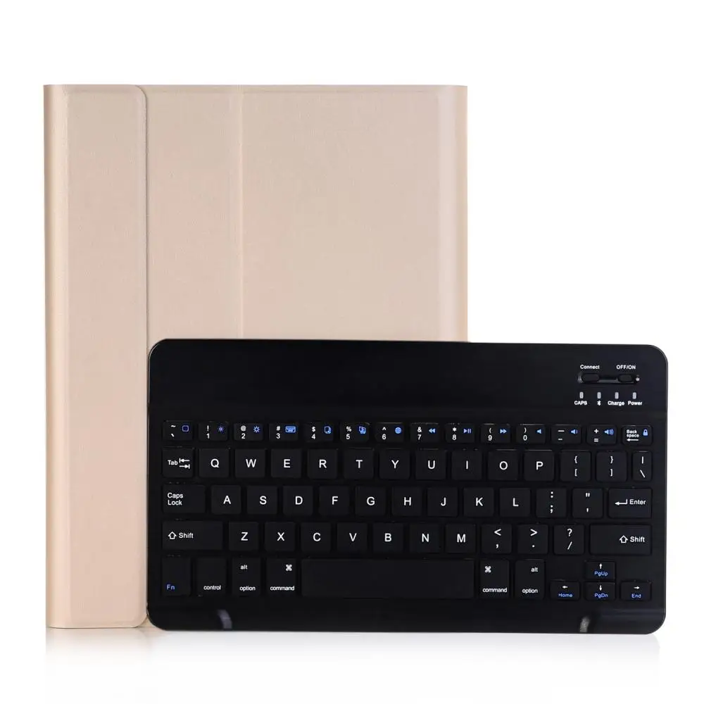Для Apple iPad 2/3/4 клавиатура чехол для iPad2 iPad3 iPad4 чехол Bluetooth клавиатура Тонкий кожаный чехол Funda+ Экран протектор - Цвет: Gold with Black